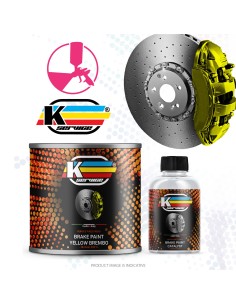 Pinzas de freno amarillas de pintura 2K de alta...