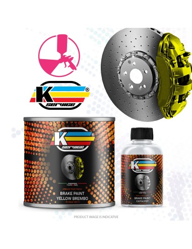 Brake Caliper Hi Heat Paint 2K Yellow Modena...