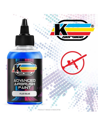 Farbe Fluoreszierendes Acryl Blau wasserig für Aerographie - 50ml