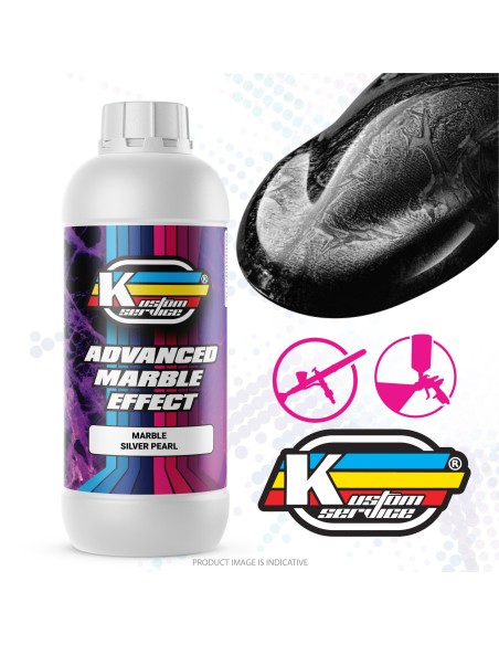 Marblized Airbrush Custom Paint White Pearl