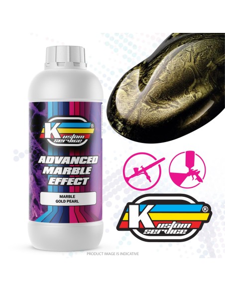 Marblized Airbrush Custom Paint Gold