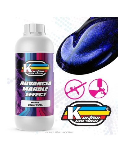 Marblized Airbrush Custom Paint Cobalt Blue
