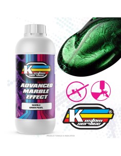 Marblized Airbrush Custom Paint Green