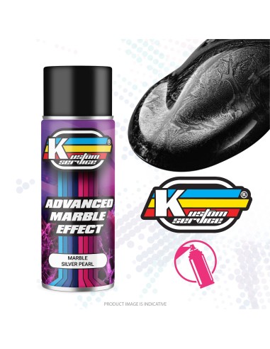 Pintura personalizada en aerosol de mármol Pearl Silver - 400ml