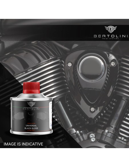 Nero Lucido 2K Vernice Motore Alta Temperatura per Cromature e Metalli - 250 ml