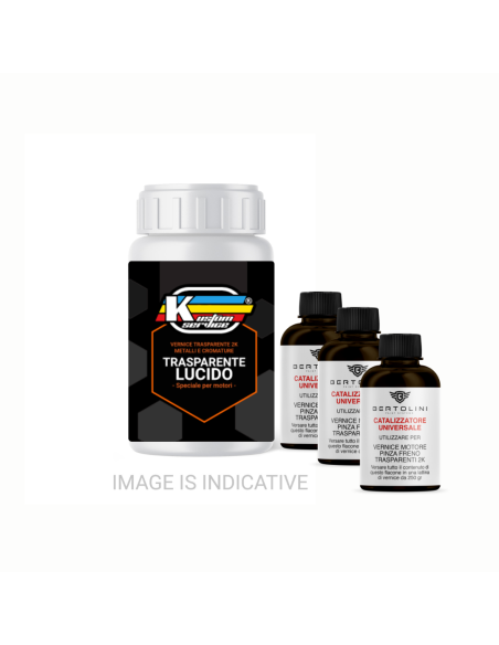 Trasparente Lucido 2K - Alta Temperatura Vernice Motore e Pinze per Cromature e Metalli - 250GR
