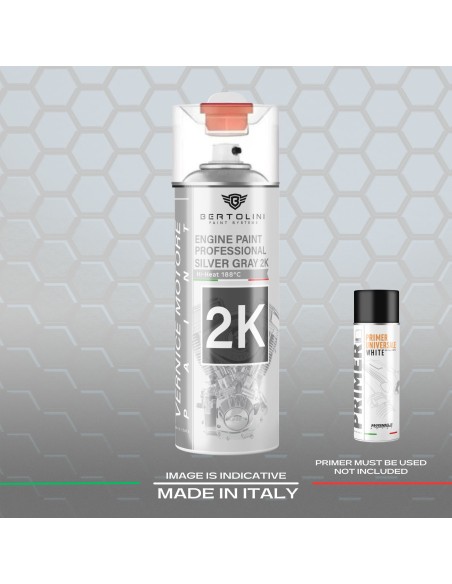 GRIS METALIZADO 2K Spray Alta Temperatura Para Motores Contemporáneos Y Clásicos - 400ml