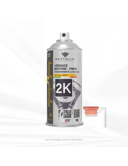TRANSPARENT GLOSS 2K SPRAY - High Temperature Engine and Brake Caliper Paint - 400ml