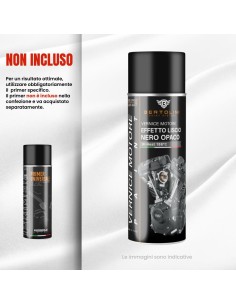NERO OPACO 1K - Vernice Motore Spray Alta Temperatura -... 2