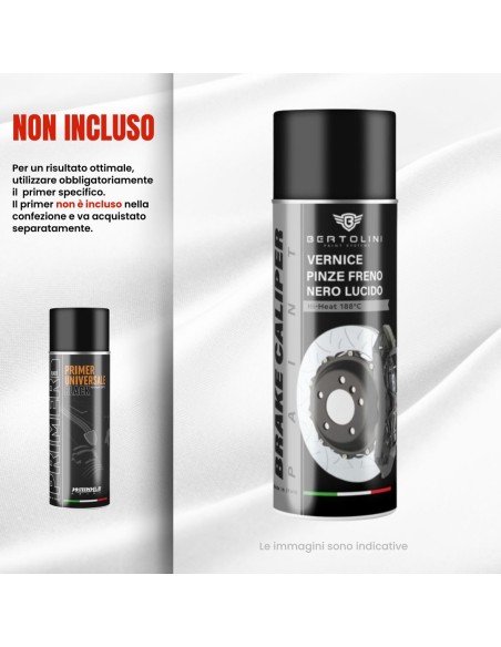 Pinzas spray de pintura freno de alta temperatura negro brillante 1K