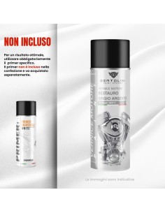 GRIS MÉTALLISÉ D'ÉPOQUE 1K - Peinture Moteur Spray Haute... 2