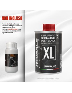 Wrinkle-Lack XL Schwarz Ferrari Hochtemperatur-Motor - 500gr 2